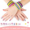 JANYUN 48 Pcs Stick on Nails for Kids Fake Nails for Girls False Nails Lovely Children Gift Nail Art Decoration (Girl Theme)