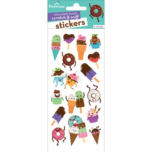 Playhouse Sweet Treats Chocolate Scented Scratch & Sniff Sticker Sheets - 1 Pack