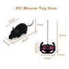 Giveme5 Remote Control Fake Rat Realistic Mouse Cat Toy Mice RC Toy Cat Mice Animal Interactive Toy Figures Cat Running Wheel Wireless Chasing Prank Joke Scary Trick Rats for Cat Funny Toy (Black)