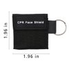 LSIKA-Z Pack of 5pcs CPR Face Shield Mask Keychain Ring Emergency Kit CPR Face Shields for First Aid or CPR Training (Black-5)