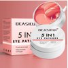 BEASICUI Under Eye Patches - 5 in 1 Under Eye Mask Hyaluronic Acid & Collagen,Under Eye Face Mask,Dark Circles and Puffy Eyes, Undereye Bags,Beauty & Personal Care products (Rose Scented 60 Pcs)