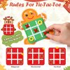 Hollowfly Set of 30 Christmas Tic Tac Toe Strategic Mini Board Game Birthday Party Favors for Kids, Goodie Bag Stuffers, End of Year Student Gifts Bulk Family Classic Educational Toys