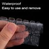 Laza 10 Sheets 240Pcs Ultra-Thin Clear Nail Adhesive Tabs 12 Sizes Waterproof Fake Nail Glue Sticker Super Sticky Nail Bond Double Sided Jelly Glue for Press On Nails Stickers Manicure Nail Glue Tabs