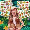 100 PCS Hawaiian Tattoos Birthday Party Decorations Supplies Favors Tiki Hawaii Luau Temporary Tattoos Flower Tropical Summer Beach Aloha Palm Decor Stickers Accessories Gift School Prizes Rewards