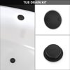 Matte Black Bath Tub Drain and Overflow Kit, Universal All Metal Tip-Toe Bathtub Drain Replacement Kit with Fine/Coarse Thread