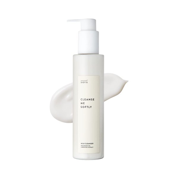 SIORIS Cleanse me softly milk cleanser, Vegan, Daily gentle skin cleanser, natural citrus 62.6% water, Macadamia seed oil, cleansing milk for dry and sensitive skin