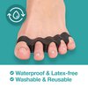 ZenToes Silicone Toe Spacers for Correct Toe Alignment, Bunion and Hammertoe Straighteners - 1 Pair (Black)