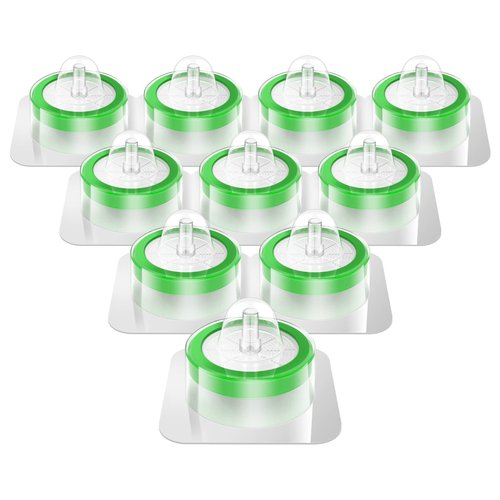 SimPure Sterile Syringe Filter PES 10 Pack, 0.22um Pore Size, 33mm Membrane Diameter, Hydrophilic Filtration High Throughput Sterile Packed Individually