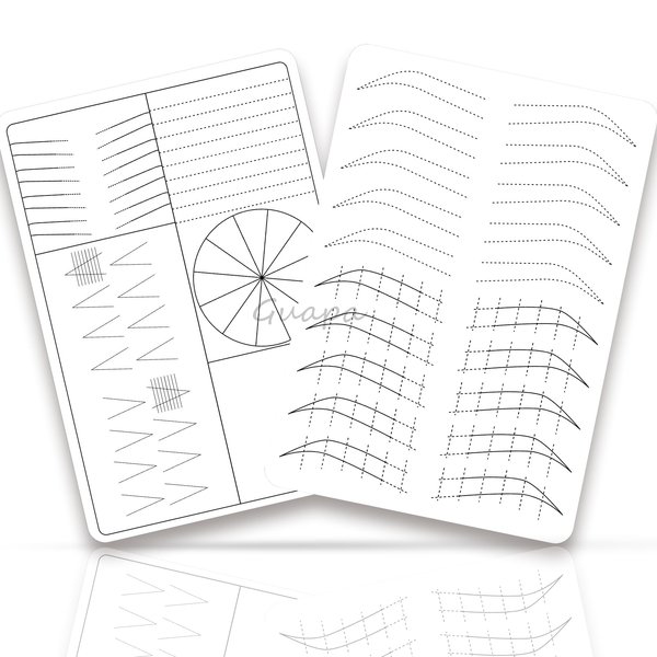 Rasmet White Double Side Use Microblading Practice Skin Permanent Makeup Brows Practice Latex Ombre Brows Practice Pad for Outline and Shading Techniques (3PCS)