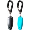 Pet Training Clicker Whistle with Wrist Strap - Dog Training Clickers (Black + Blue)