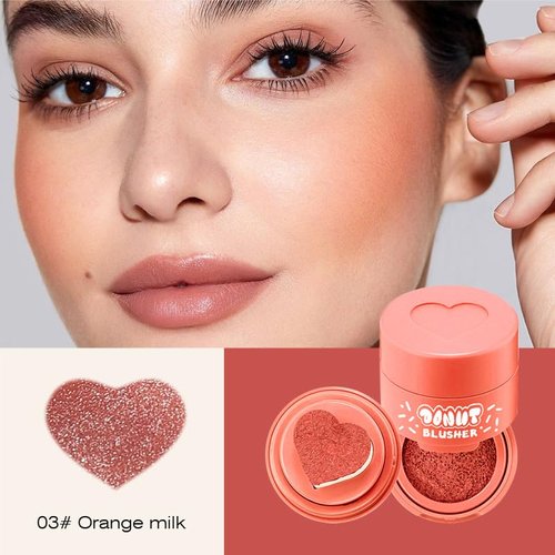 Stamp Liquid Blush Stamp Blush with Heart Shaped Applicator Natural Long Lasting Blush, Light and Airy Makeup for Women (3)