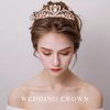 SuPoo Rose Gold Bridal Crown Wedding Tiaras and Crowns for Women Girls Queen Birthday Crown with Combs Crystal Princess Rhinestone Tiara Headband Prom Headpieces Cosplay Hair Accessories for Halloween