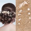9 Pcs Wedding Pearl Hair Comb, Bridal Hair Pins U Pearl Shaped Hair Accessories Pearl Hair Clips Bobby Clips for Women Brides Bridesmaids