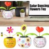 Sunflower Solar Dancing Solar Toys Solar Dancing Flower,Solar Powered Swinging Animated Dancer Toy Car Decoration for Car Dashboard Office Desk Dancer Toy