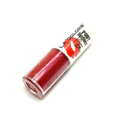 L.A. Colors 1 Pout Shiny LipGloss [ CLG646 Hot Lips ] Lip Gloss Stick + Free Zipper Bag