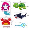 CiyvoLyeen Sea Animals Sewing Kit Mermaid DIY Felt Plush Craft Kit Make Your Own Ocean Animals Gifts for Beginner Boys and Girls Educational Kids Art Craft Supplies Set of 12