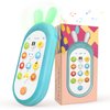 Richgv Baby Toys for 1 Year Old Boys Girls, Baby Cell Phone Toy Sensory Learning Toys with 12 Functions, Baby Toys 6 to 12 Months Multi Sound Effects with Light Teething Toys for Babies Infants Gift
