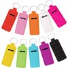 Boao 10 Pieces Lipstick Keychain Holder Lip Balm Holder Keychain Clip on Sleeve Colorful Lipstick Pocket Keychain Bag Accessories for Women