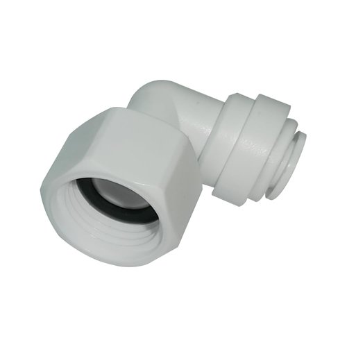 MALIDA 10pcs Elbow 5/16" OD Tube x 1/2"Female Thread Adapter Tube Push to Connect Fittings for Reverse Osmosis RO water filter System Faucet Adapter.