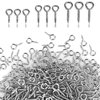 Abeillo 300 Pieces Small Screw Eye Pins 3 Sizes Screw Threaded Eye Pin Hooks Mini Stainless Steel Eyelet Screws Hooks for Jewelry Making DIY Art Craft (0.16 x 0.3 0.16 x 0.4 0.2 x 0.47) Inch