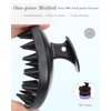 FREATECH 100% Silicone Hair Scalp Massager Shampoo Brush for Scalp Care and Hair Growth, Waterproof Shower Hair Scrubber Scalp Exfoliator for Dandruff and Buildup, Sturdy and Hygienic, Black