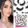 Veleasha Lashes 10 Pairs Natural Fluffy False Eyelashes Soft Wispy Lashes 3D Faux Mink Lashes Pack (V42)