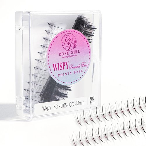 ROSE GIRL Ultra Wispy Lashes Volume Fan-Individual Lashes Fake Eyelashes Extension-Lashes Natural Look-Handmade Kit-5D/7D/9D–C CC D Curl Thickness 0.05~0.07mm-9~16mm Length(5D-0.07-D-15mm)