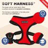 Puppia Soft Dog Harness No Choke Over-The-Head Triple Layered Breathable Mesh Adjustable Chest Belt and Quick-Release Buckle, Black, X-Small