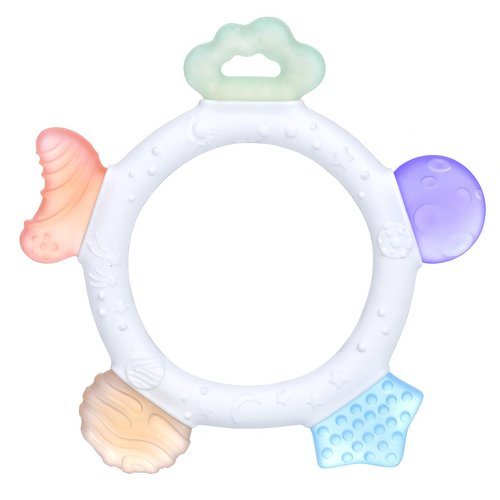 Baby Teething Ring Toys Frozen Silicone Teethers for Babies 0-6-12 Months, Soft Candy Sensory Design Sensory Teething Gums Chew Infant Toys, Boy Girl Baby Gift