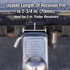 Master Lock Receiver Lock, 1/2 in. and 5/8 in. Swivel Head, Weather Resistant Trailer Coupler Locking Hitch Pin with Keys for Protecting Trailers, RVs, 2866DAT