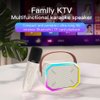 Karaoke Machine for Kids and Adults, Mini Portable Bluetooth Speaker with 2 Wireless Microphones and Lights for Girls Boys Family Home Party