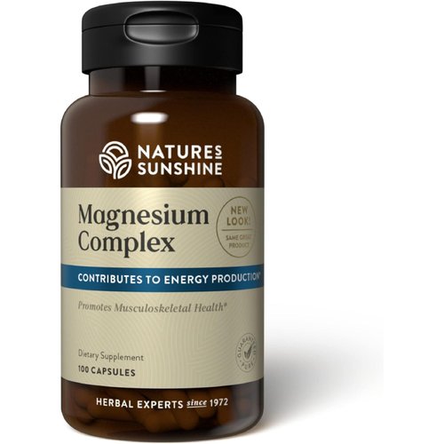 Nature’s Sunshine Magnesium Complex - High Potency Magnesium Supplement for Muscle Function, Energy Production, & Reduction of Tiredness and Fatigue - 50 Servings (100 Capsules)