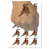 Fierce Crouching Jaguar Jungle Cat Temporary Tattoo Water Resistant Fake Body Art Set Collection - 15 2" Tattoos (1 Sheet)