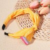 Back To School Headband Yellow Pencil Headband Cute Bows Hair Hoop for Girls Bow School Hair Band Hair Accessories Back To School Outfits Non Slip Headband 1PCS