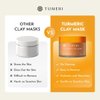 TUMERI Turmeric Clay Mask for Facial Skin Care – Turmeric with Vitamin C Clay Mask with Manuka Honey – Facial Mask for Dark Spots, Scarring and Cleansing – 2 oz with Face Mask Brush Applicator