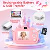 Kids Camera Toys for Ages 3 4 5 6 7 8 9 Girls, 48MP Dual Lens Toddler Camera Kids Digital Camera Christmas Birthday Gift for Kids, Kids Video Camera Selfie Camera with 32G SD Card, Silicone Cover