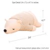 MMTTAO Stuffed Polar Bear Animal Plush Toy 14 Inch Small White Sleeping Bear Animal Stuff Soft Plushies Cute Dolls Collection Huggable Throw Pillow Cushion Gifts for Kids Children Boys Girls, 14Inches