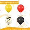 Red Black Yellow Balloons, Cartoon Balloons Black Yellow Confetti Party Balloons Decoration Easy Use Suitable for Themed Party Baby Shower Kids Birthday Holiday Parties
