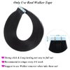 Amella Hair Tape in Hair Extensions Natural Black Real Virgin Hair Extensions Seamless Straight Tape in Hair Extensions 20pcs 50g natural color 18 inch