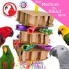 Bonka Bird Toys 3734 Clown Box 11" x 5.50", Medium Parrot Chew Shred Foarage Cage Toy, African Grey, Quaker, Piuonus, and Similar