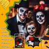 Halloween Makeup Kit, 4 Colors Face Body Paint Palette, FX Makeup Palette, Halloween Face Paint for Vampire Skeleton Clown Spider, Body Paint for Halloween Cosplay and Eye Black Sports