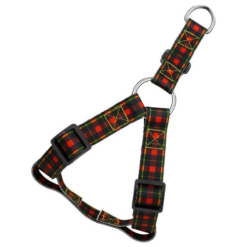 Country Brook Petz - Buffalo Plaid Step-in Dog Harness - Plaids and Argyle Collection with 3 Classy Designs (5/8 Inch, Small)