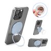 AUROX Phone Grip Magnetic Base R Stand Compatible with PopSocket, Magnetic Desk Phone Stand, Socket Grip Base for iPhone 16/15/14/13/12 Series & for MagSafe Case, Compact Makeup Mirror, Blue