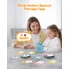 Bilingual Spanish and English Talking Flash Cards for 1-3, Pocket Speech Therapy Toys with 512 Words, Montessori Language Learning Toys, Autism Toys, Children's Sensory Learning, Birthday Toys