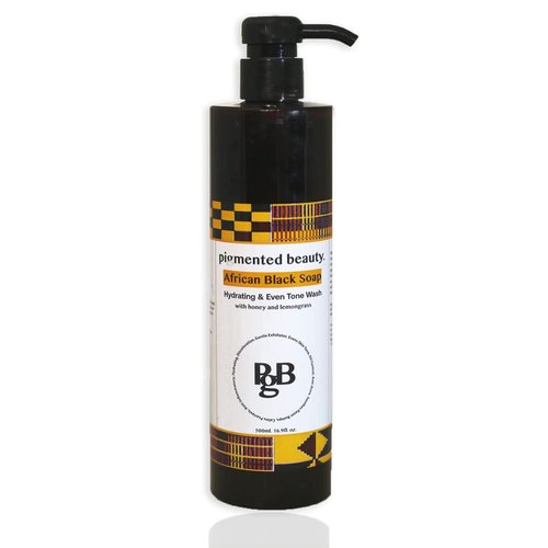 Pigmented Beauty African Black Soap: Hydrating and Even Tone Wash with Honey and Lemongrass Tea