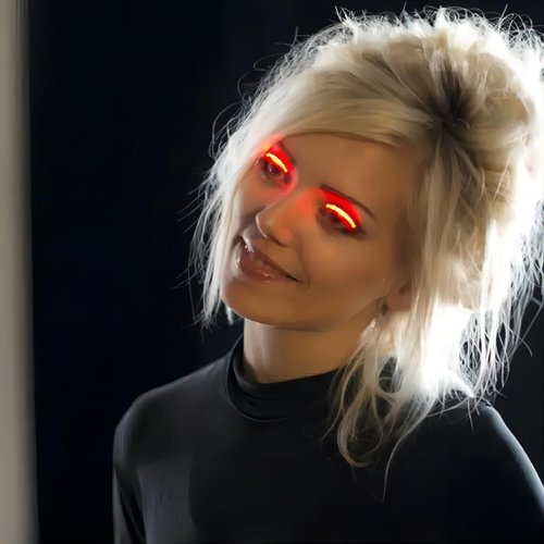 JZSMY LED Luminous Eyelash Lamp, Adjustable Mode Flashing Fake Eyelash Night Lights, False Eyelashes Non Grafting Halloween (Red)