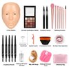 ZTBBRA 3D Makeup Practice Face, Makeup Mannequin Face, Mannequin Head For Makeup Practice, Mannequin Head Human Hair, Ideal for Makeup Beginners & Enthusiasts to Boost Skills!