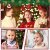 40PCs Christmas Hair Ties for Women Girls, Santa Claus Christmas Tree Bells Reindeer Snowman Snowflakes Christmas Stockings Elastic Christmas Ponytail Holder Christmas Hair Accessories(Christmas)