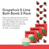 ANIHANA Bath Bombs 3 Pack with Coconut Oil Paraben Free Cruelty Free Refreshing Grapefruit & Lime Scent 6.3 oz Each