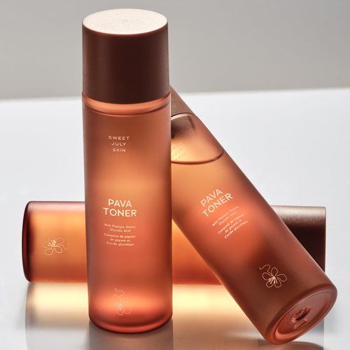 SWEET JULY Skin Pava Toner, Skin Resurfarcing, Hydrating, Daily Facial Toner All Skin Types, Glycolic Acid, Papaya & Guava Extracts, Vegan, Clean, 5.1 fl oz